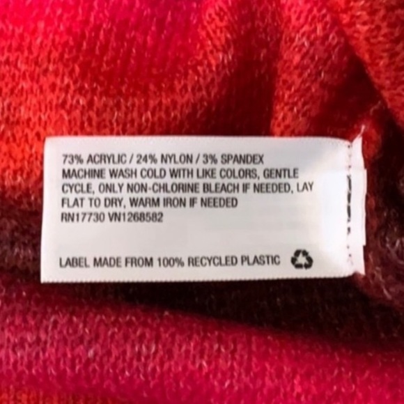 Ombre Stripe Sleeveless Crewneck Sweater Red & Black NEW! FIRM PRICE! - Picture 5 of 5